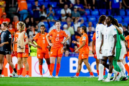 Damaris Egurrola of the Netherlands looks dejected as France celebrate