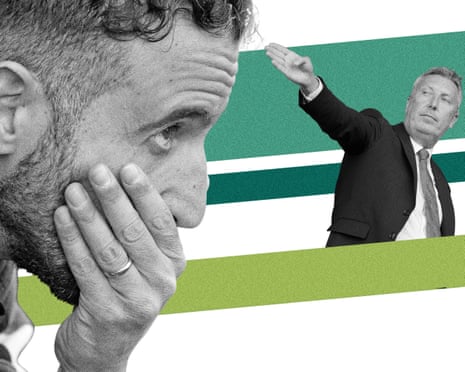 Manchester United manager Ruben Amorim, Jason Wilcox, Manchester United's Technical Director