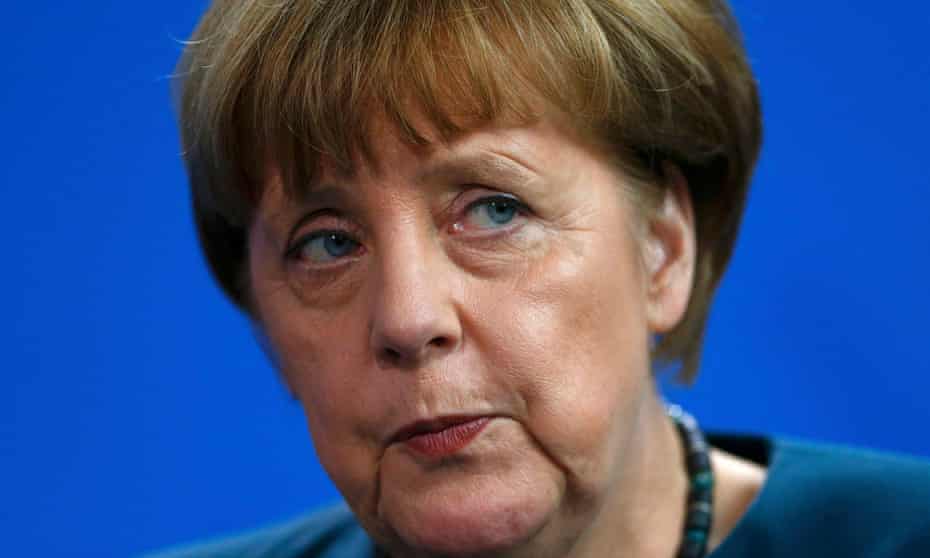Angela Merkel speaks during a news conference