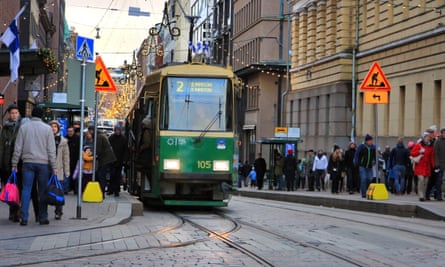 Helsinki's number 2 tram runs through many of the city's sights.