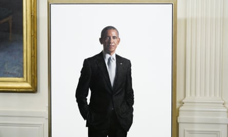 Former president Barack Obama's official White House portrait.