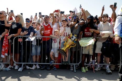 It’s party time for the visiting Arsenal fans at Selhurst Park this afternoon