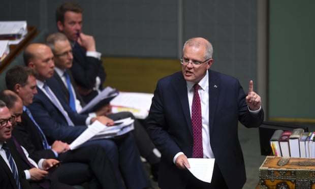 Australian prime minister Scott Morrison speaks during House of Representatives Question Time at Parliament House in Canberra, 23 October 2018.