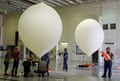 NASA students launch high-altitude balloons in Casper Collage Wyoming in 2017. Researchers are planning to run test at reflecting the sun’s heat by releasing calcium carbonate into the stratosphere using high altitude scientific balloons.