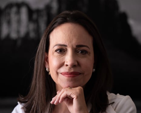 Maria Corina Machado, Venezuela's opposition leader, during an interview ahead of the closing campaign rally for Edmundo Gonzalez, Venezuela's opposition candidate, ahead of elections in Caracas, Venezuela, on Thursday, 25 July 2024.