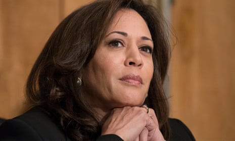 Kamala Harris attends a Senate committee hearing. The former attorney general of California has made a mark despite joining the Senate just eight months ago. 