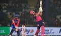 Rajasthan Royals' Jos Buttler is bowled by Delhi Capitals' Axar Patel