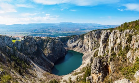 Blue Lake, near Imotski in southern Croatia.