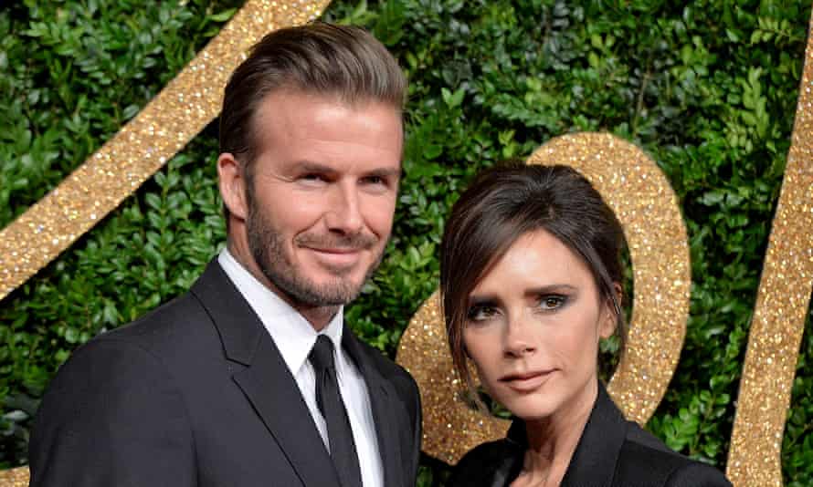 Blend it like Beckham: David Beckham and Victoria Beckham. 'David 100% steals my beauty products,' she says.