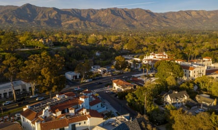 The commercial centre of Montecito, outside Santa Barbara.
