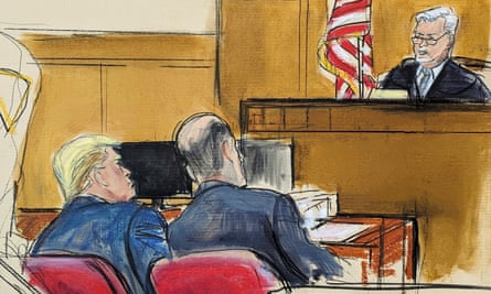 Men sit in court in this artist’s sketch
