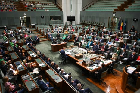 General view of the House of Representatives in Canberra, Australia