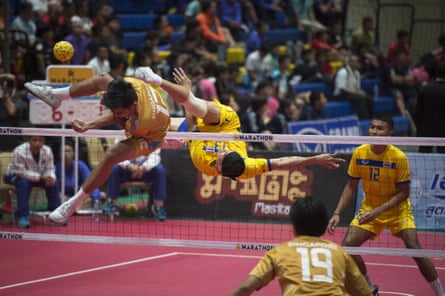A sepak takraw player from Thailand
