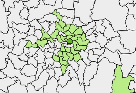 Seats in London where Greens likey to come second to Labour