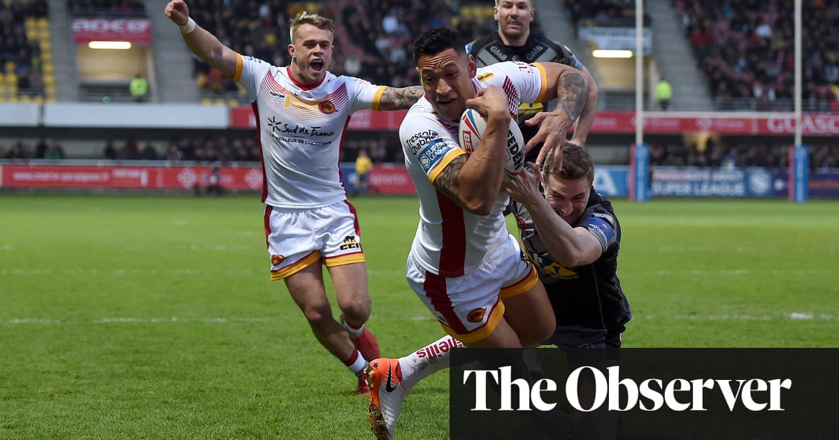 Flag dispute shows there is no easy way back for Catalans Dragons’ Israel Folau