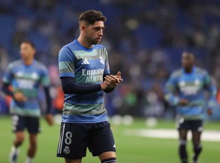 Fede Valverde at Real Madrid’s win against Espanyol on 2 May
