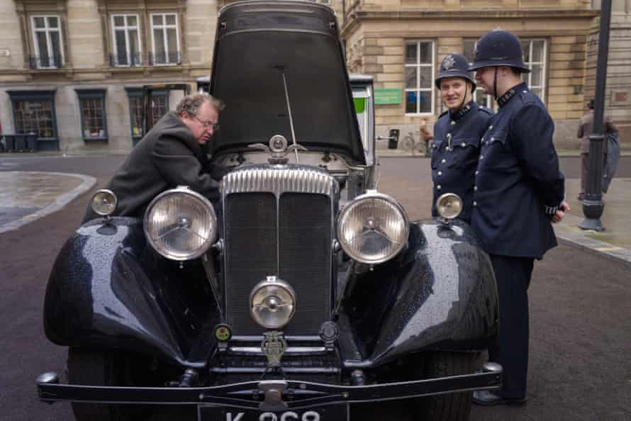 Classic cars that are correct to the period are rare. Their owners tend to ‘play’ the drivers in period productions and the cars move between all sorts of different film and TV sets. They aren’t always reliable, though (unsurprising for cars nearly a hundred years old) and the odd scene was held up as the drivers did some quick on-set mechanical repairs
