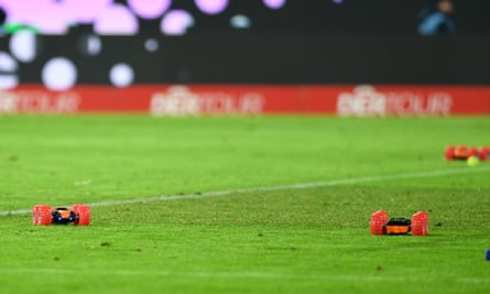 toy cars on the pitch