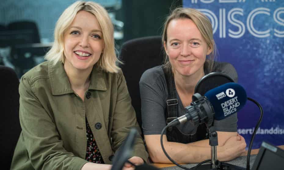 Lauren Laverne (left), the latest presenter of BBC radio’s Desert Island Discs, with recent guest Emily Eavis, co-organiser of Glastonbury Festival.