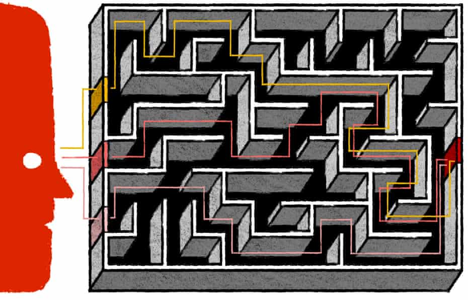 Maze illustration for Stewart Lee