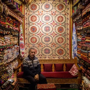 Carpet weaving is one of the most ancient crafts in Turkey, they were among the earliest carpet weavers with distinct styles coming from different regions. Adem Sad’c sells traditional rugs in his store
