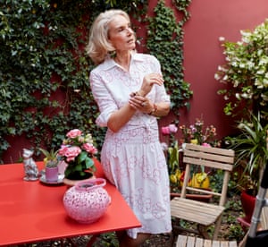 Paolo Franchi in her decorative garden