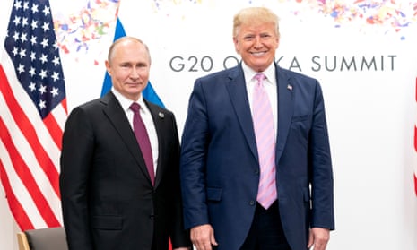 G20 Summit, Day 1, Osaka, Japan - 27 Jun 2019Mandatory Credit: Photo by White House/News Pictures/REX/Shutterstock (10323909ao) President Donald J. Trump participates in a bilateral meeting with the President of the Russian Federation Vladimir Putin during the G20 Japan Summit Japan. G20 Summit, Day 1, Osaka, Japan - 27 Jun 2019