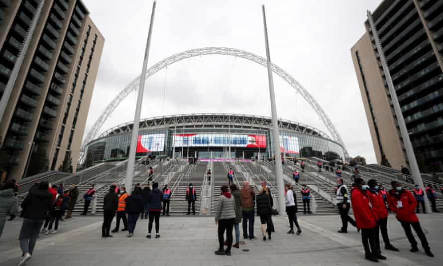 Outside the ground.