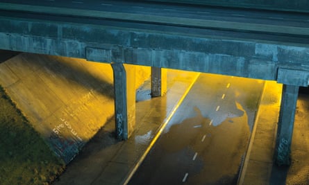 The Eastham Rake motorway bridge, recreated in Dream English Kid, 1964–1999AD.