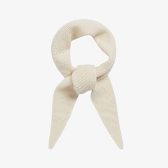 Rise & Fall Finest cashmere micro bandana in white