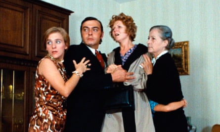 Irm Hermann, second from right, in Fassbinder’s The Merchant of the Four Seasons.