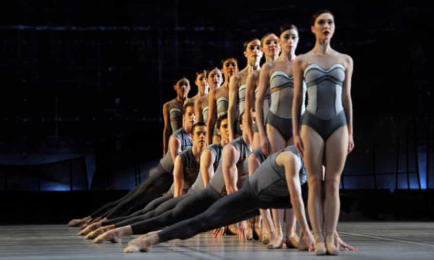 Dancers perform Christopher Wheeldon’s DGV: Danse à Grande Vitesse at the Royal Opera House, London.