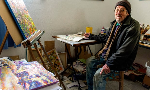 Christopher – or by this time Cristóbal – Hoare in his studio in Capileira, Spain, in 2019.