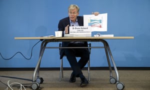 Coronavirus live news: Wuhan risk remains high, says party chief, as Trump blasts states 9 Bruce Aylward, team lead at the WHO-China joint mission on Covid-19, speaks to the media during a press conference in Geneva, Switzerland
