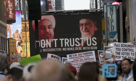 “Stop Iran rally” in New York's Times Square