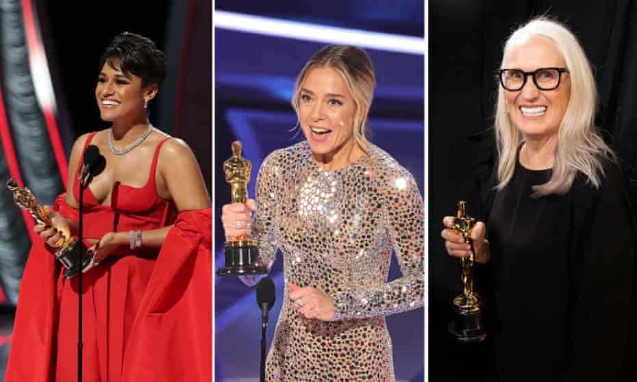 Oscar Winners Ariana DeBose, Sian Heder and Jane Campion at the 94th Academy Awards