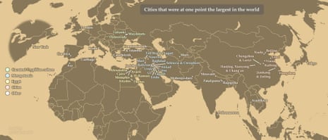 The largest cities through history. Image: wildeastmofo/Wikipedia 