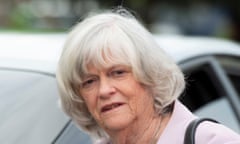 Brexit party MEP Ann Widdecombe leaves the Sky studios
