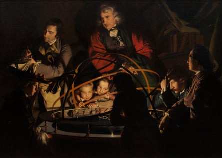 A Philosopher Giving That Lecture on the Orrery in Which a Lamp Is Put in Place of the Sun, 1764-1766, by Joseph Wright of Derby.