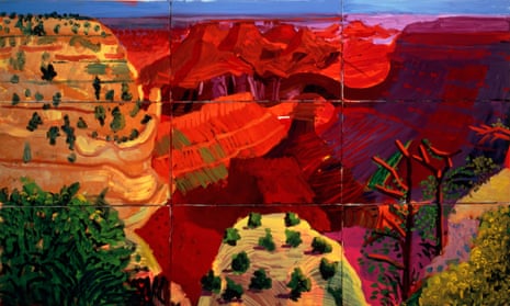 9 Canvas Study of the Grand Canyon, 1998 by David Hockney.
