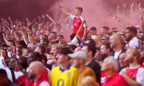 Arsenal fans in good voice.