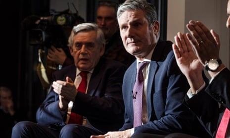 The Labour leader and former PM Gordon Brown, left, in Edinburgh on 5 December 2022.