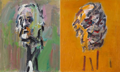 Two self-portraits by Frank Auerbach painted during the pandemic.