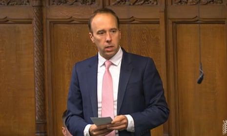 Matt Hancock speaking in the House of Commons