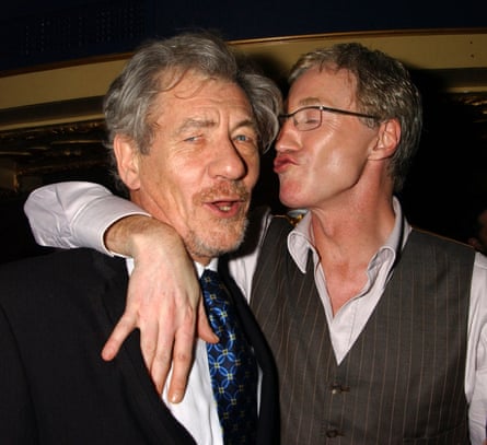 With Ian McKellen at a press night at Theatre Royal Haymarket, London, in 2005.