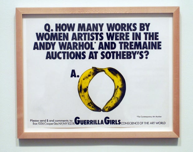 An artwork by the Guerrilla Girls at Tate Modern.