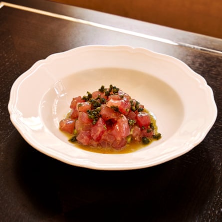 Tuna tartare and avocado in a citrus dressing at 74 Duke, London.
