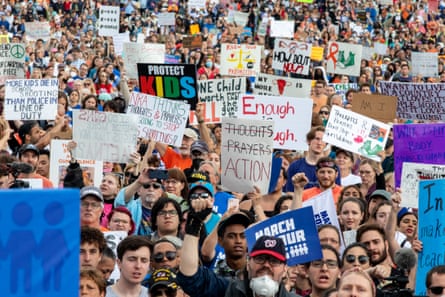 People gather for the March for Our Lives rally in Washington DC in June 2022.