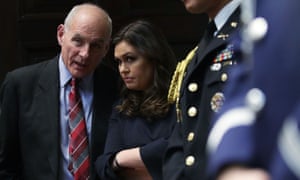 Sarah Sanders and John Kelly at the White House on Tuesday.