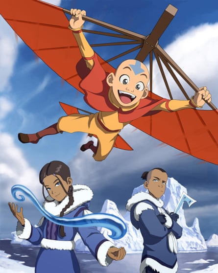 (From left) Katara, Aang and Sokka in Avatar: The Last Airbender